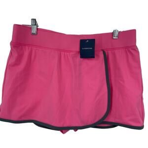 Lands' End Skort Size 10 Cosmos Pink Mini Quarter Wrap Skirt with Shorts Lining